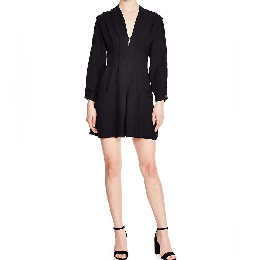 Sandro Milene A line Dress in Black